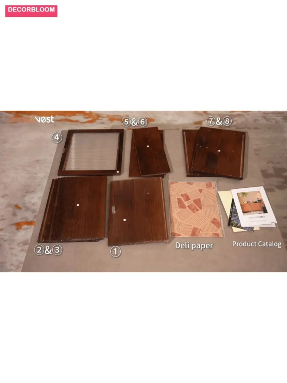 Solid Pine Wood Bread Box with Acrylic Window and Magnetic Latch